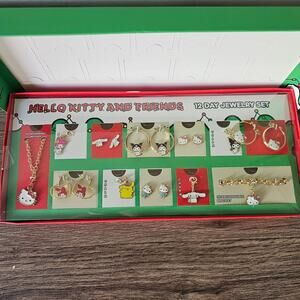 Hello Kitty Sanrio Jewelry Advent Gift Set Christmas Calendar Box Collection NWT